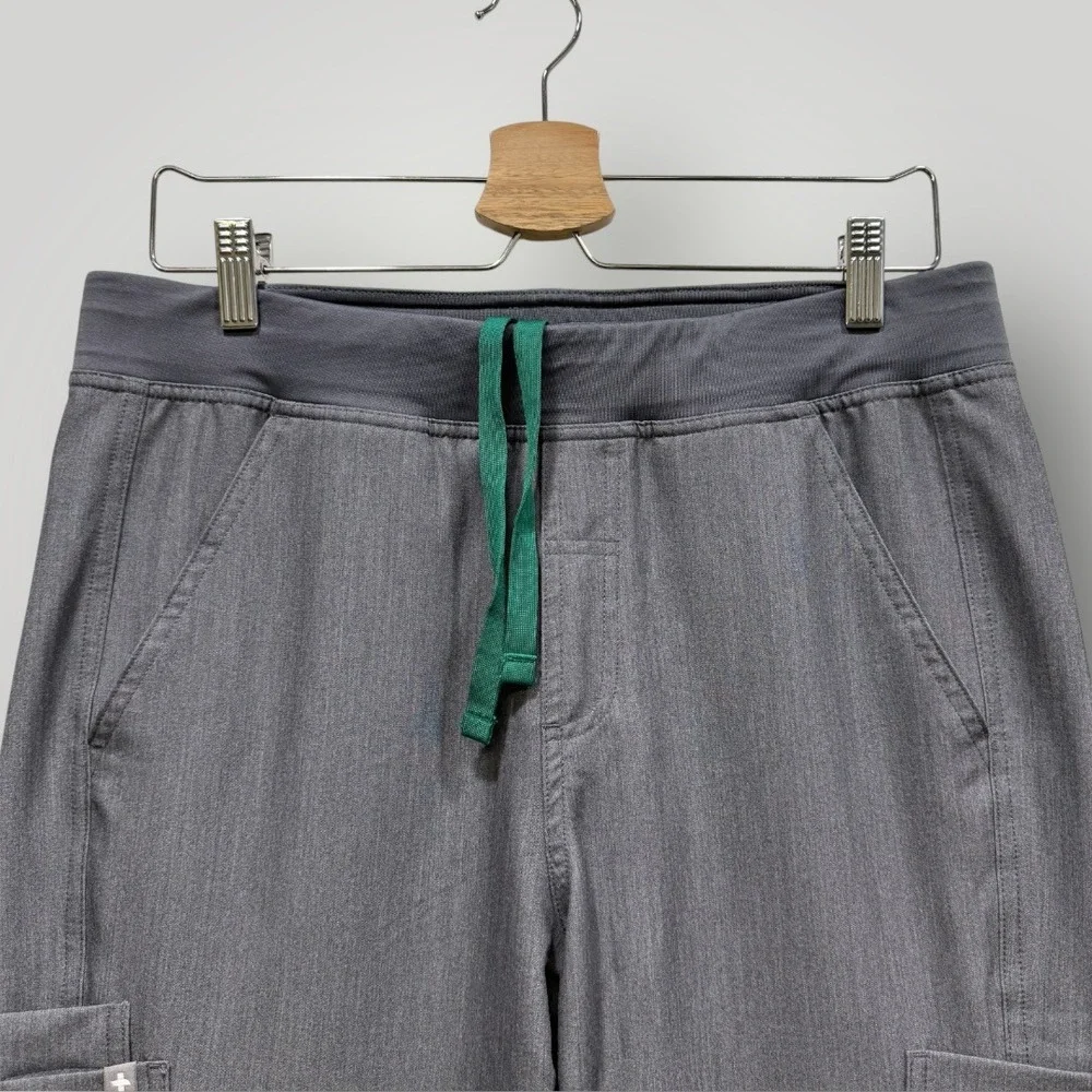 FIGS Mens Graphite Gray Technical Cargo Scrub‎ Pants T2001 Medium Drawstring